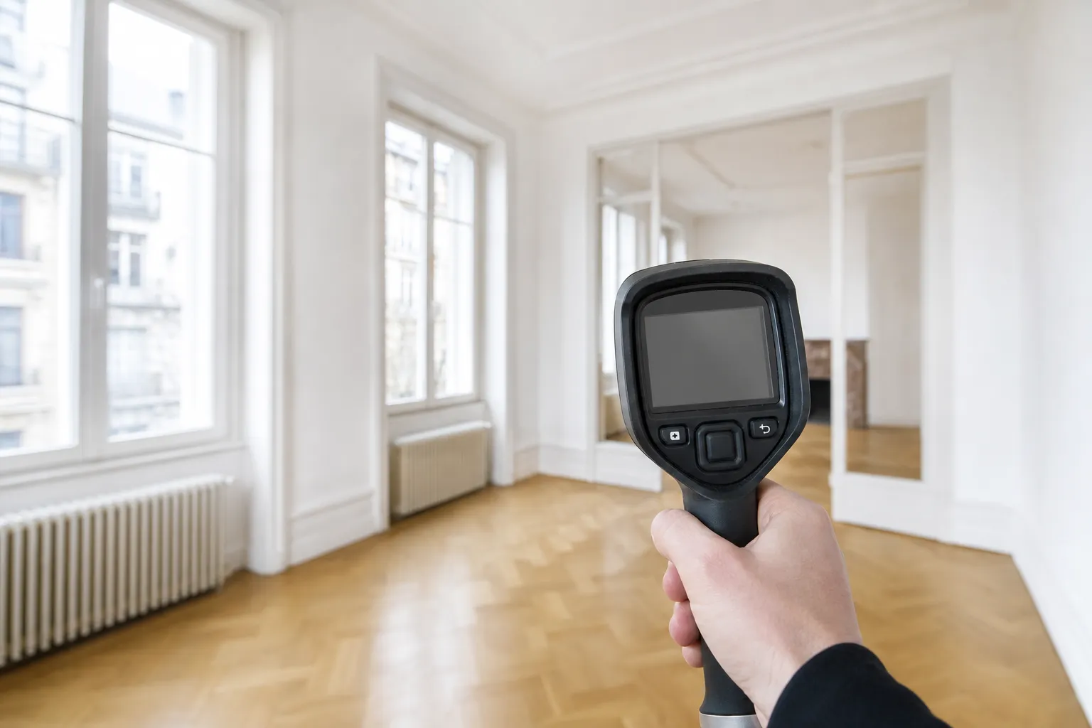 Relevé au télémètre dans un appartement ancien lumineux de Strasbourg